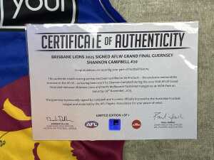 Brisbane Lions 2025 signed guernsey Shannon Campbell #20 - 3