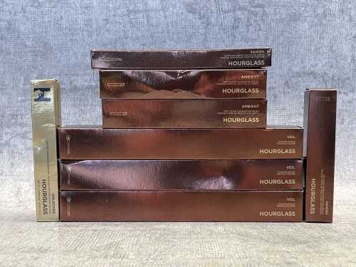Group of Hourglass makeup brushes