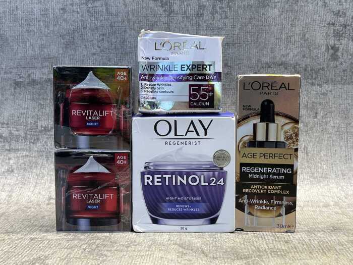 Group of mostly L'Oreal beauty products