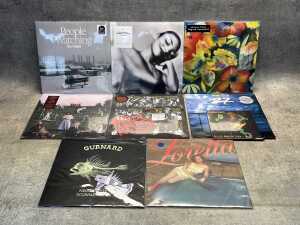 Group of vinyl records