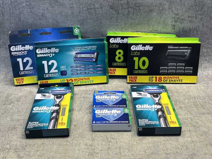 Group of Gillette products