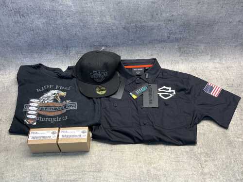 Group of Harley Davidson products