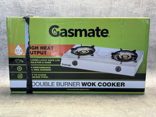 Gasmate double burner wok cooker