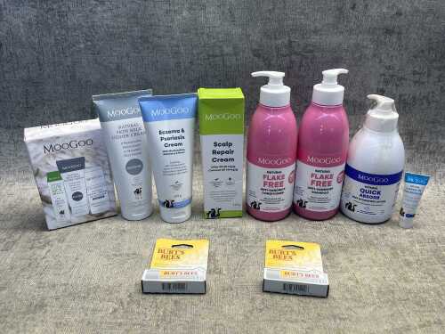 Group of MooGoo products