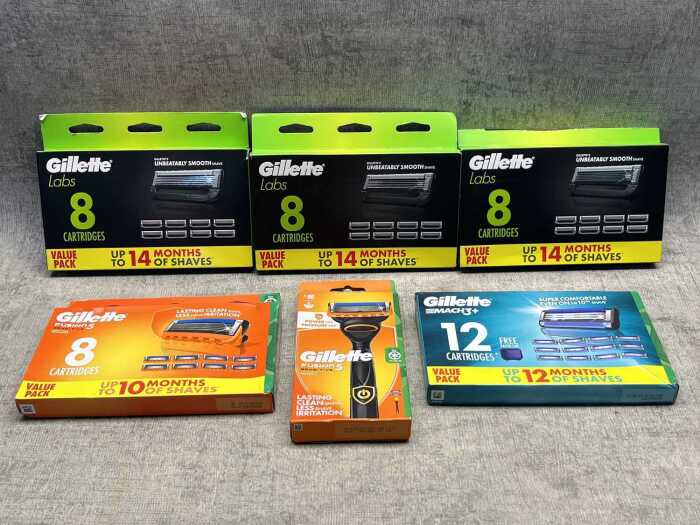 Group of Gillette products