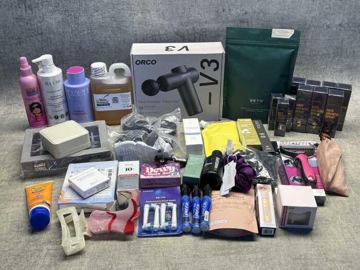 Group of beauty products