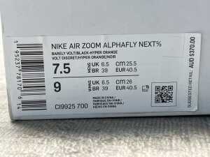Nike Air Zoom Alphafly Next% size US 7.5 Men's - 5