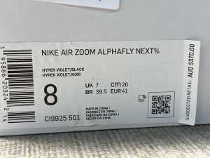 Nike Air Zoom Alphafly Next% size US 8 Men's - 5