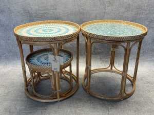 Whitsunday Boho set of 3 side tables
