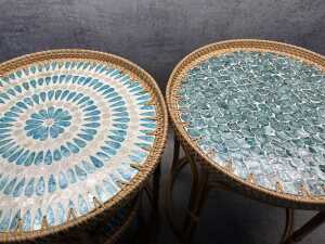 Whitsunday Boho set of 3 side tables - 2