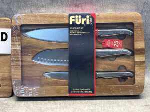 Wolstead chopping board & Furi knife set - 3