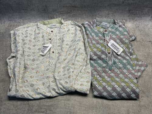 Two Nidhi Kunj long shirts size XL