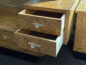 Art Deco burr maple dressing table - 4