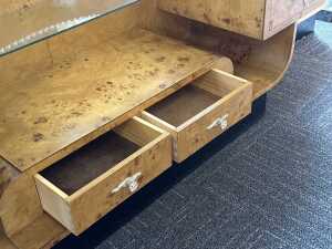 Art Deco burr maple dressing table - 5