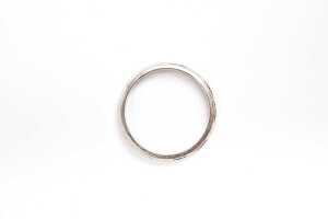 A wedding band in 18 carat white gold - 3