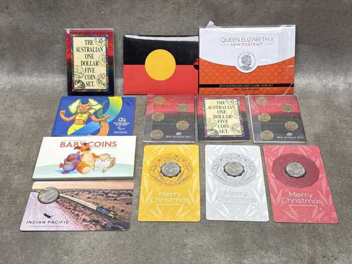 Collection of commemorative Australian coins and sets