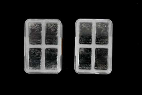 7 · Two packets of 1g fine silver ingots, total 96g