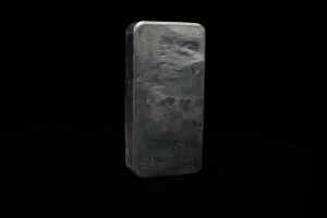 A silver ingot, 1kg - 2