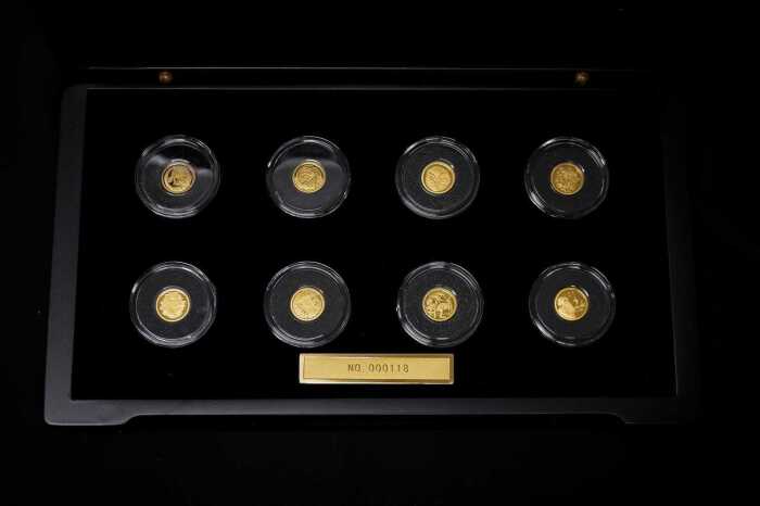 2012 gold proof coin set, total 4g
