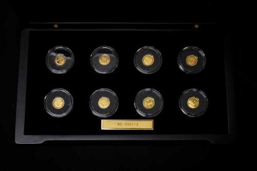 2012 gold proof coin set, total 4g
