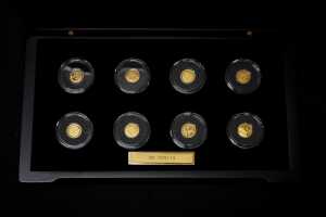 2012 gold proof coin set, total 4g