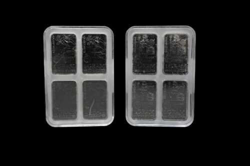 Two packets of 1g fine silver ingots, total 96g