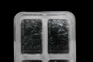 Two packets of 1g fine silver ingots, total 96g - 3