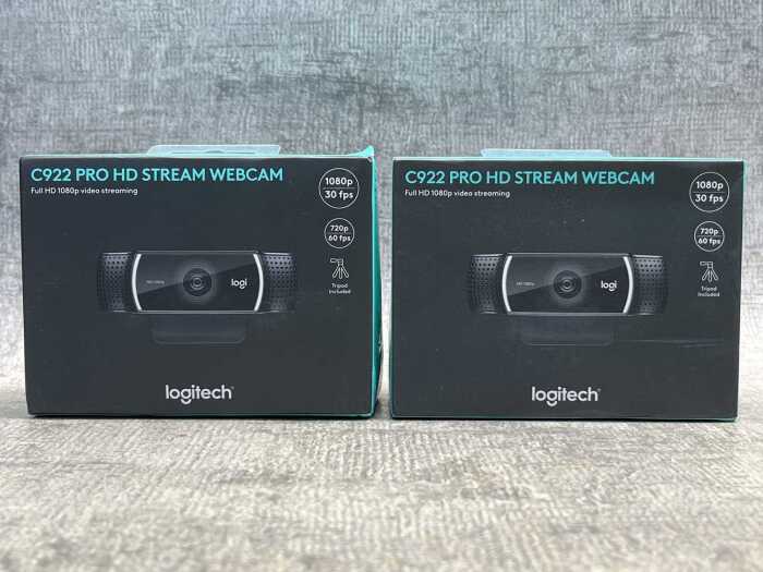 Two Logitech C922 Stream Webcams