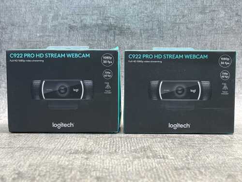 Two Logitech C922 Stream Webcams