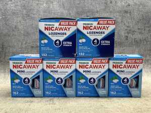 Six boxes of Nicaway lozenges