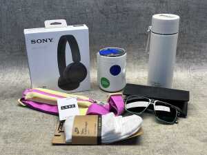 Group of sporting accessories