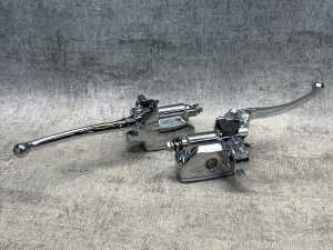 Two motocycle brake handles