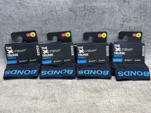 Four pairs of Bonds X-Temp Men's trunks