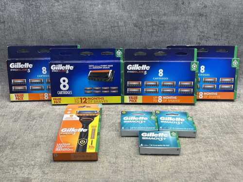 Group of Gillette products