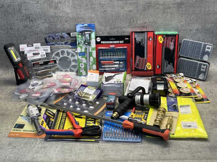 Group of garage products