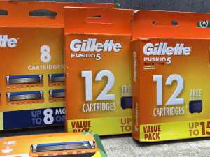Group of Gillette Fusion 5 products - 2