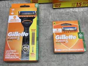 Group of Gillette Fusion 5 products - 3