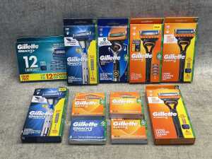 Group of Gillette products