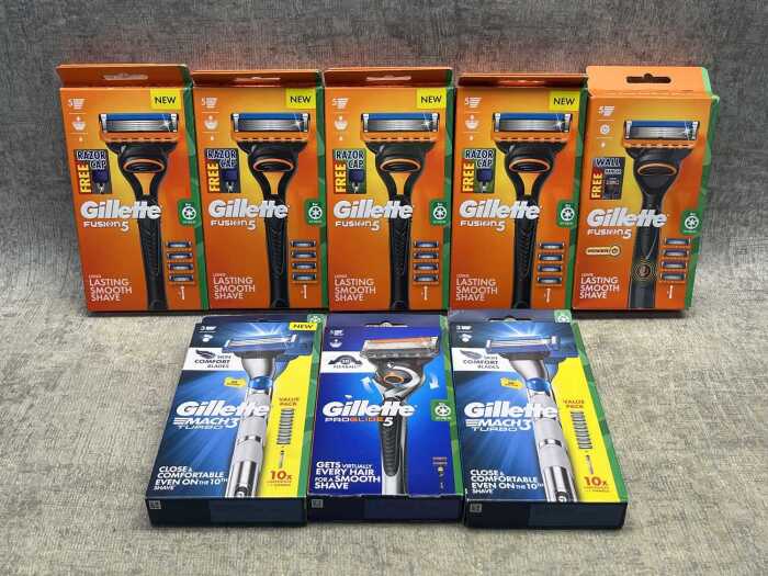 Group of Gillette products