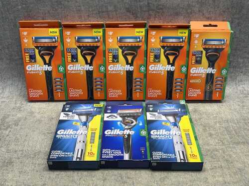 Group of Gillette products
