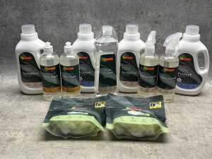 Group of Basisto's cleaning products