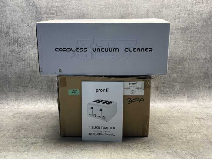 Pronti toaster & A27 cordless vacuum cleaner