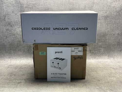 Pronti toaster & A27 cordless vacuum cleaner
