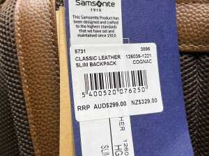 Samsonite Classic Leather Slim Backpack - 4