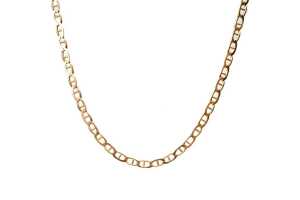 An Italian anchor link necklace in 18 carat yellow gold
