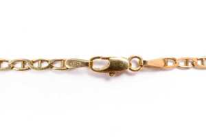 An Italian anchor link necklace in 18 carat yellow gold - 4