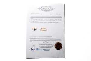 A treated blue and white diamond ring in 14 carat yellow gold - 6