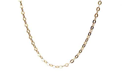 An Italian oval trace link necklace in 18 carat yellow gold