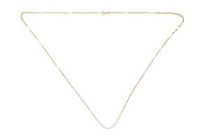 An Italian oval trace link necklace in 18 carat yellow gold - 3