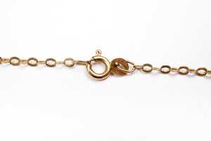 An Italian oval trace link necklace in 18 carat yellow gold - 4